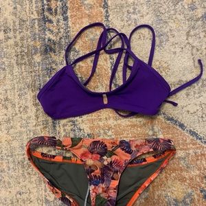 Jolyn Clothing Bikini Top + Bottom Sz Large